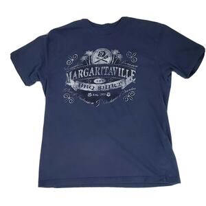 Margaritaville BBQ Shirt Mens XL T-Shirt 
Blue White Jimmy Buffet